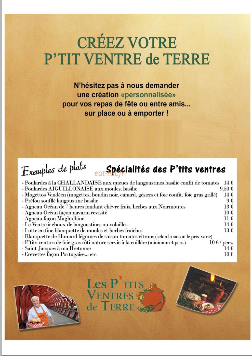 Les Ptits Ventres de Terre — carte page 1