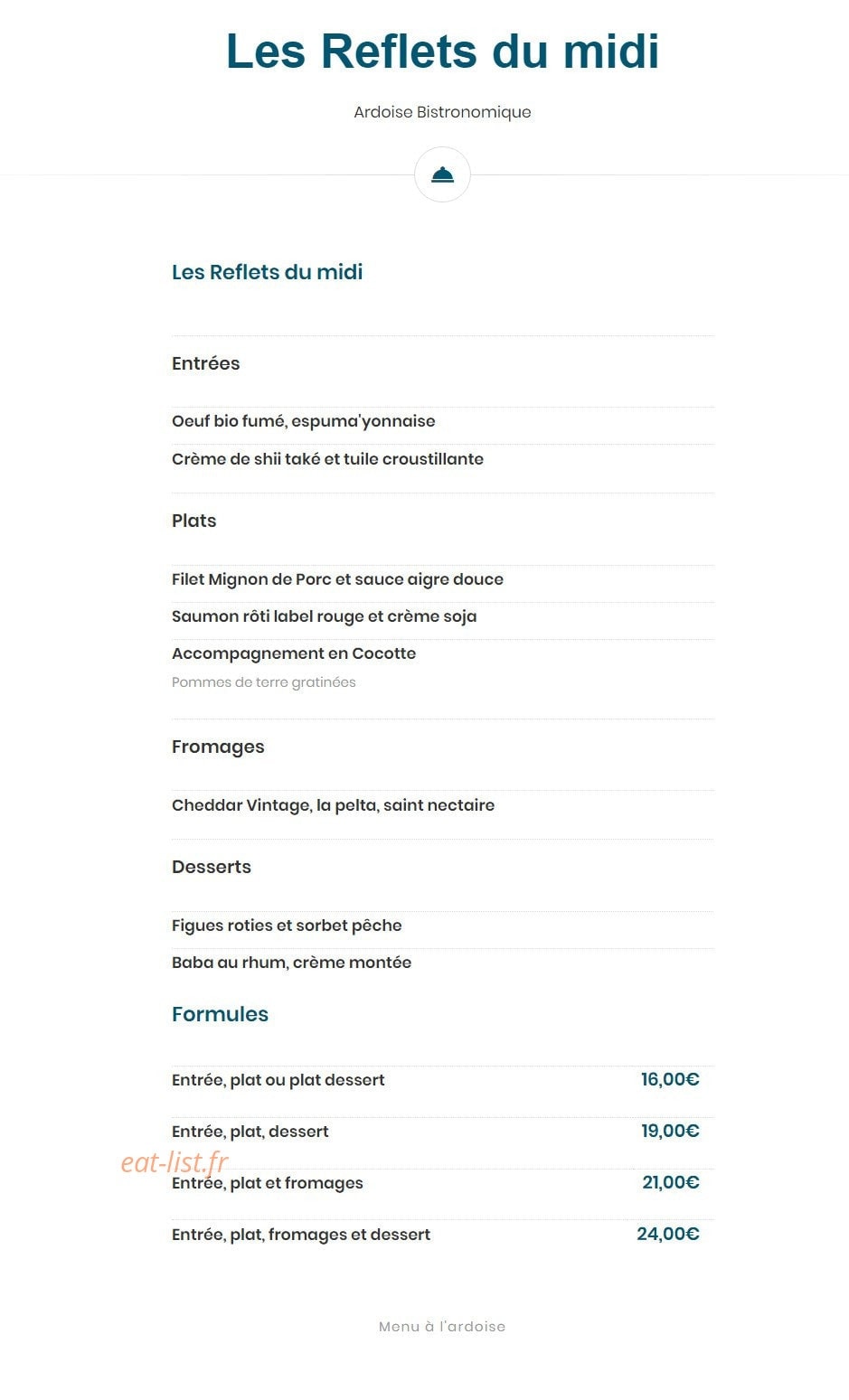 Les Reflets — carte page 1