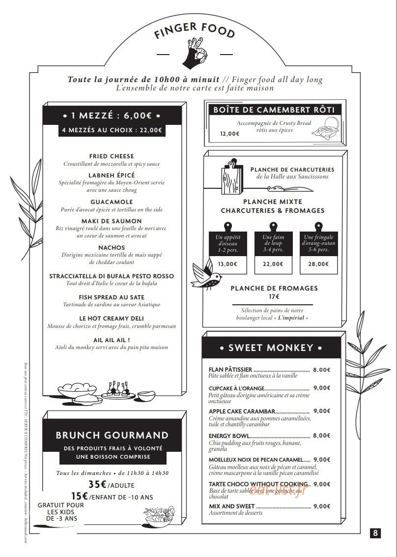 Monkey Place — carte page 2