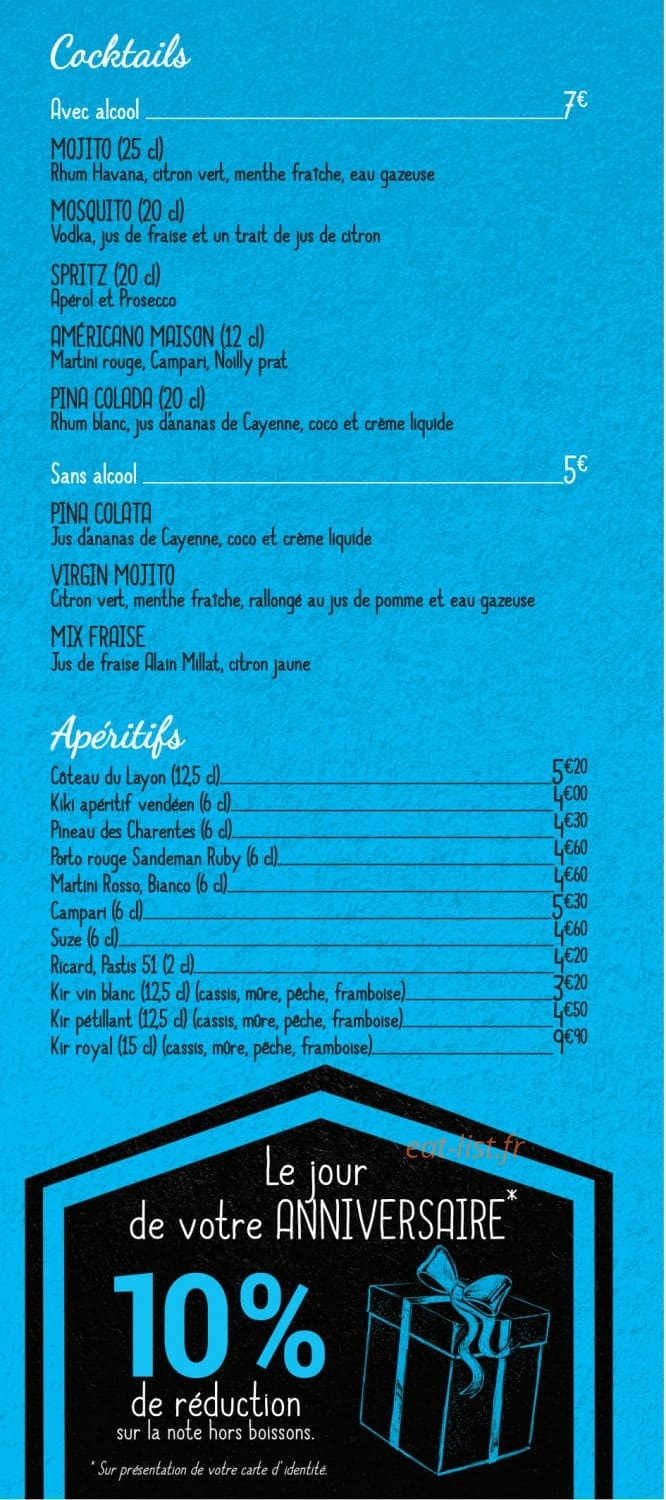 Restaurant Bistro Yonnais — carte page 5