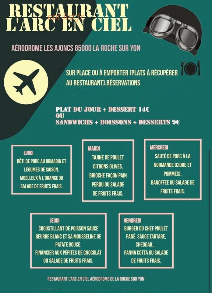 Restaurant L'Arc en ciel — carte page 1