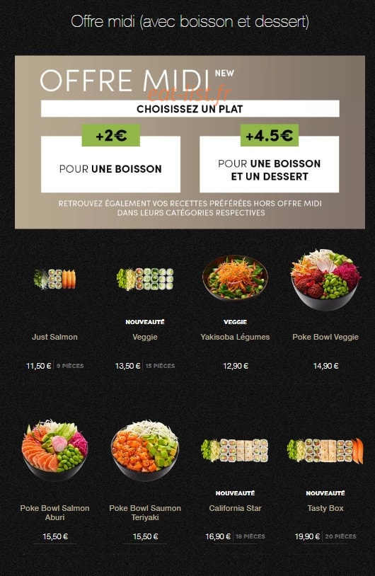 Sushi Shop — carte page 10