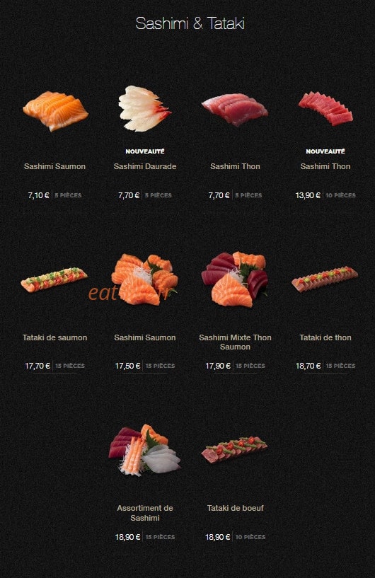 Sushi Shop — carte page 23