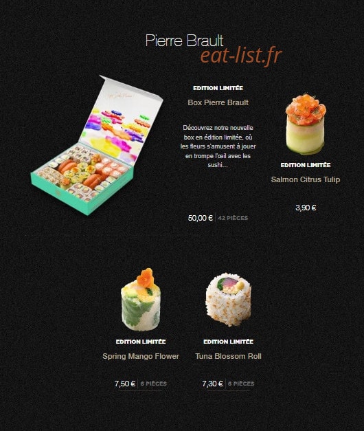 Sushi Shop — carte page 2