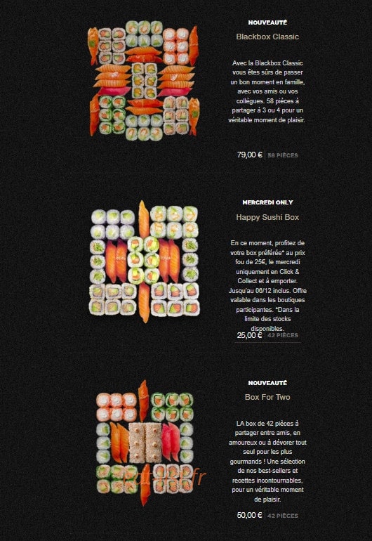 Sushi Shop — carte page 8