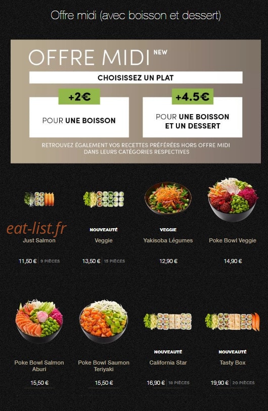 Sushi Shop — carte page 10