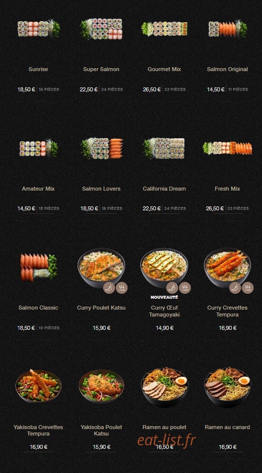 Sushi Shop — carte page 11