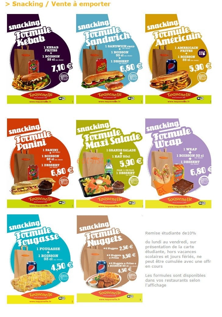Toquenelle Cafétéria — carte page 2