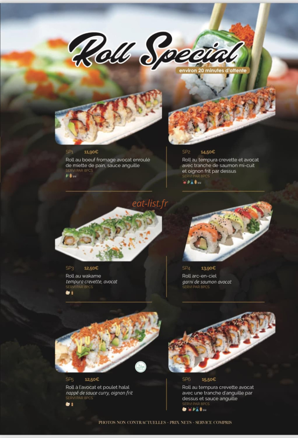 Yume sushi — carte page 5