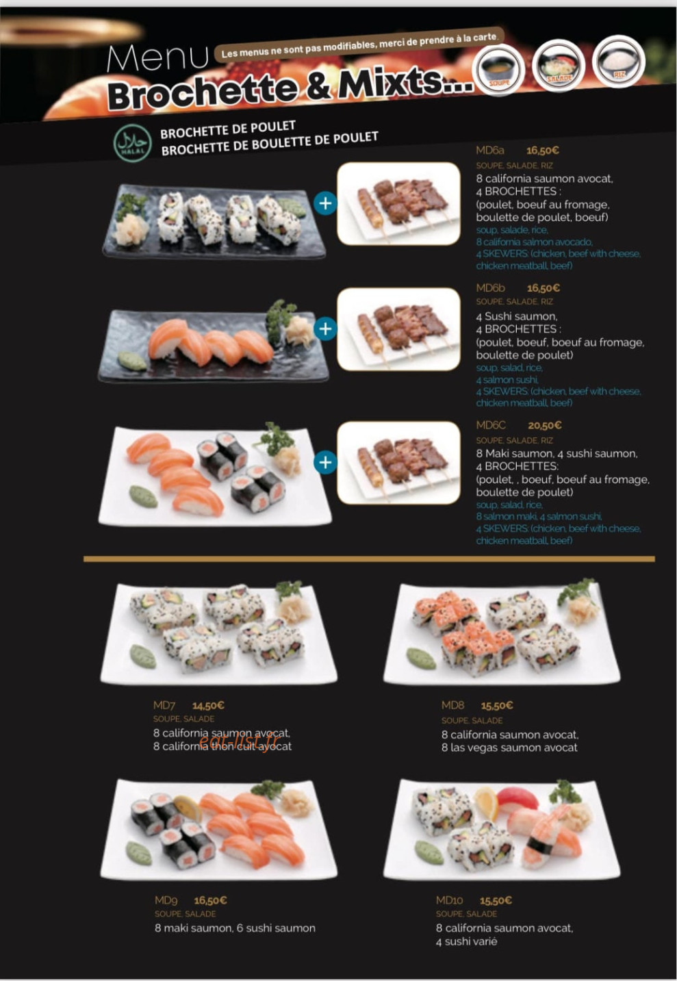 Yume sushi — carte page 11
