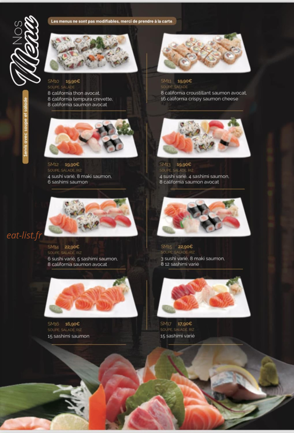 Yume sushi — carte page 6
