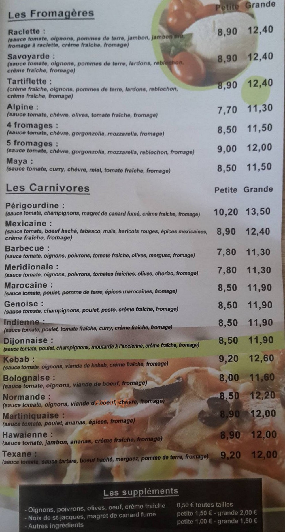 Atlantique pizza — carte page 3
