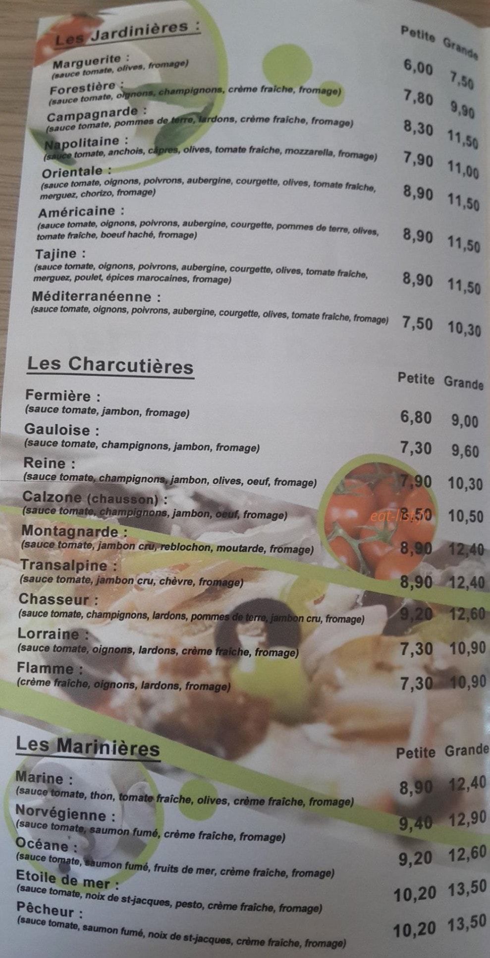 Atlantique pizza — carte page 2