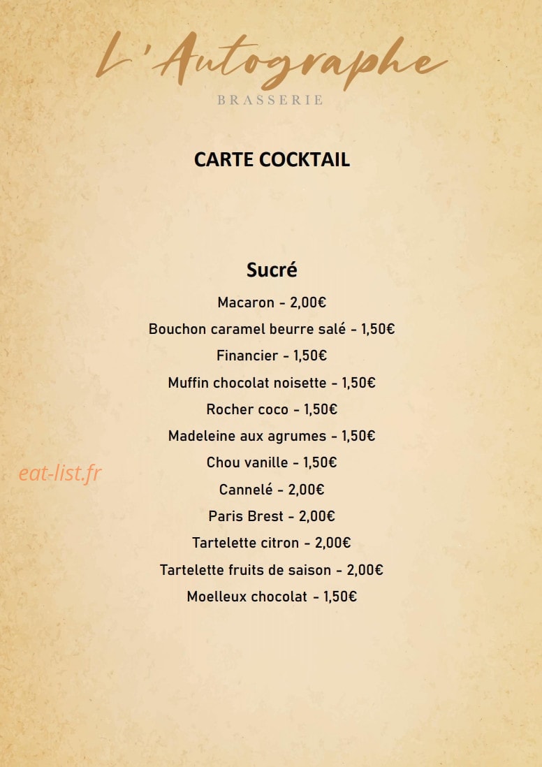 L'Autographe — carte page 4