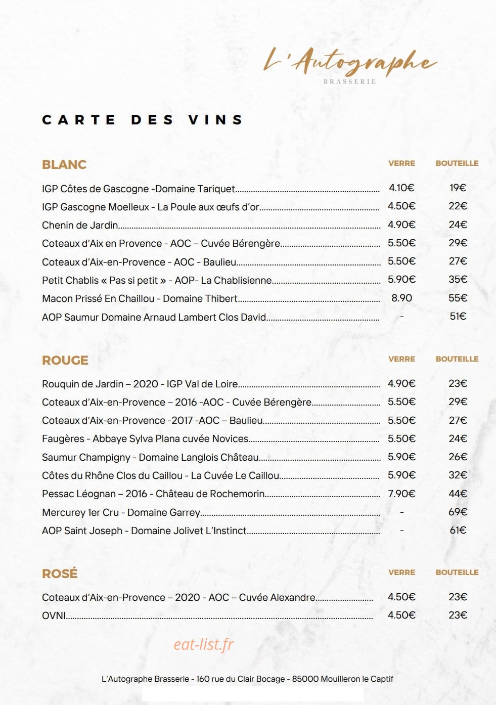L'Autographe — carte page 6