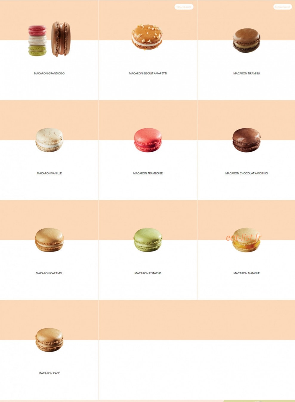Amorino — carte page 10