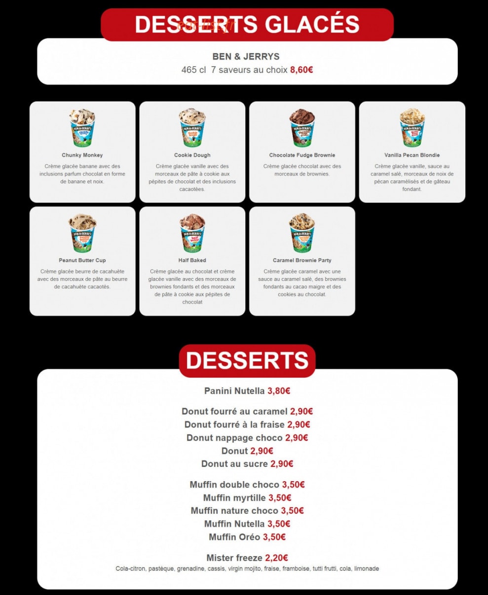 Arundel pizz — carte page 6