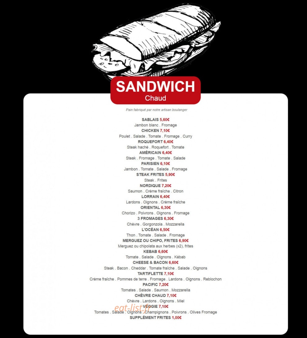 Arundel pizz — carte page 2