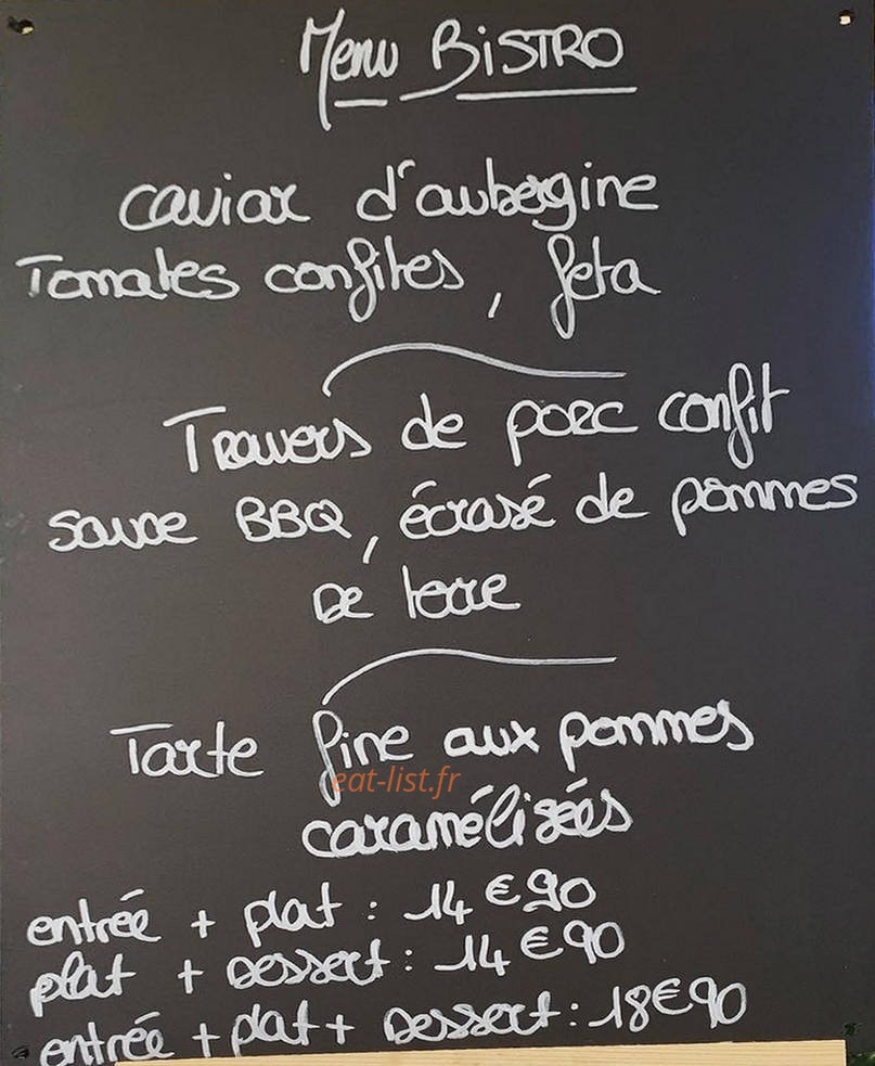 Bistro Sablais — carte page 1