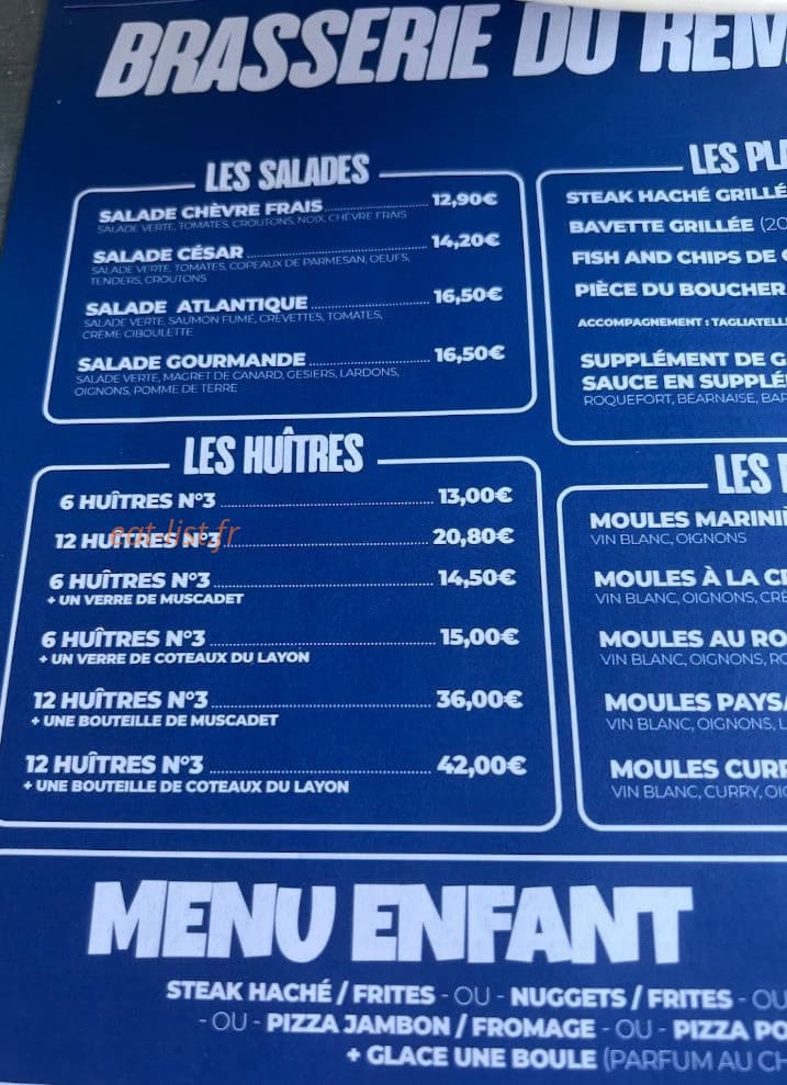 Brasserie du Remblais — carte page 2