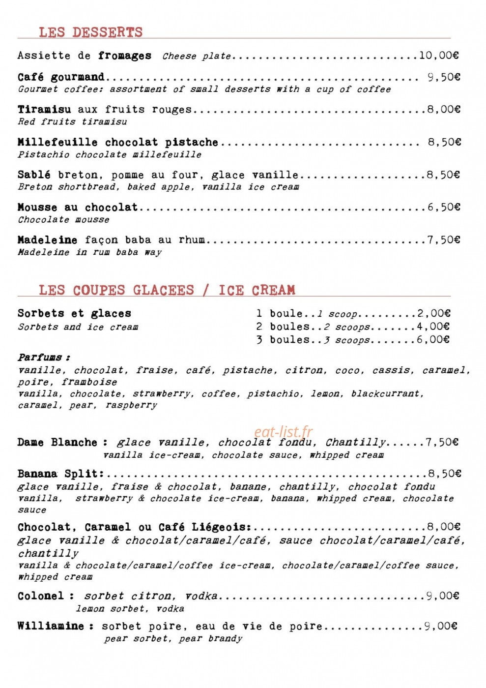 Brasserie le vintage — carte page 4