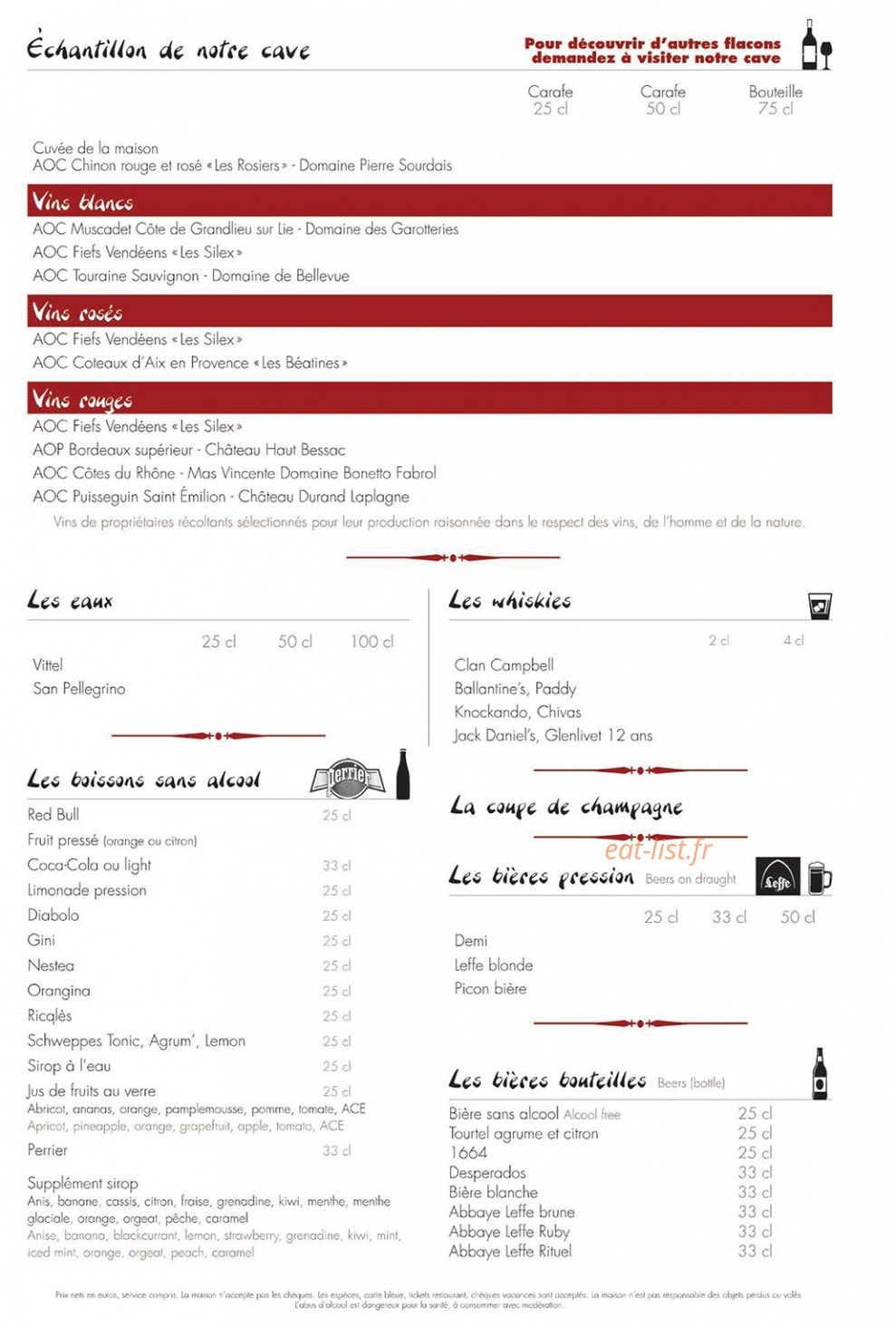 Café de la Plage — carte page 3