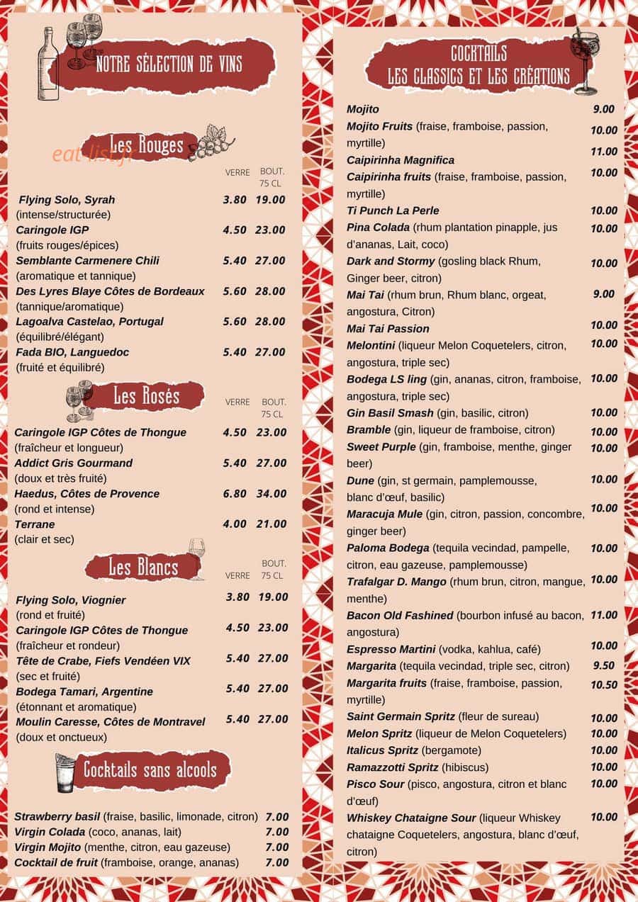 La Bodega — carte page 3