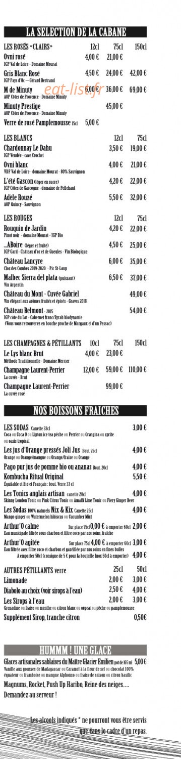La Cabane d'Arthur — carte page 7