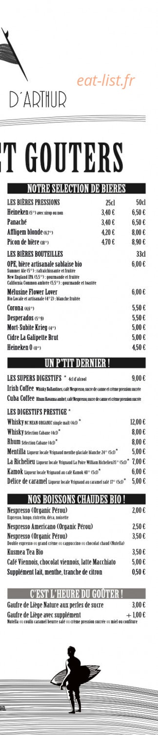 La Cabane d'Arthur — carte page 6