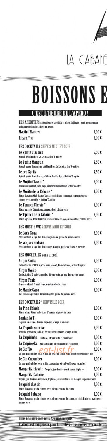 La Cabane d'Arthur — carte page 5