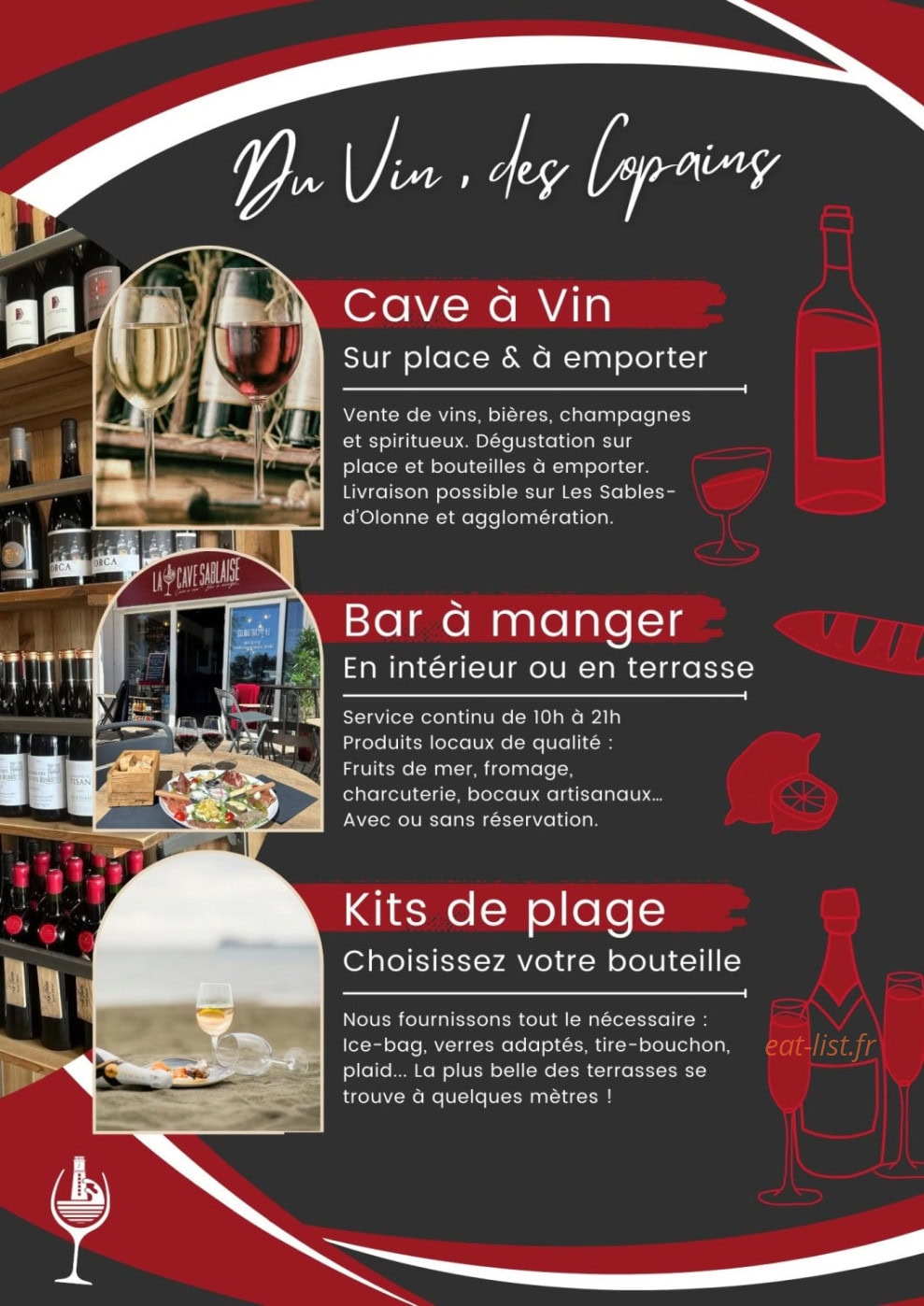 La Cave Sablaise — carte page 1