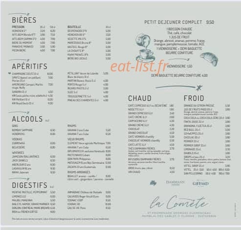 La Comète — carte page 3