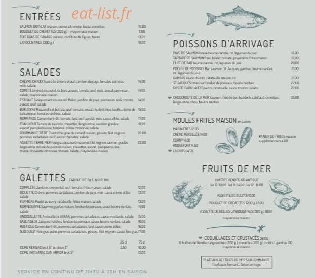 La Comète — carte page 1