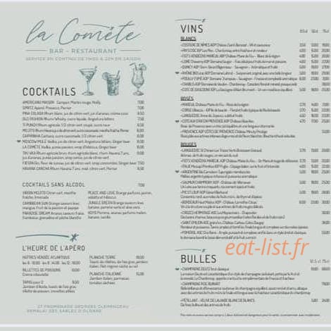 La Comète — carte page 4