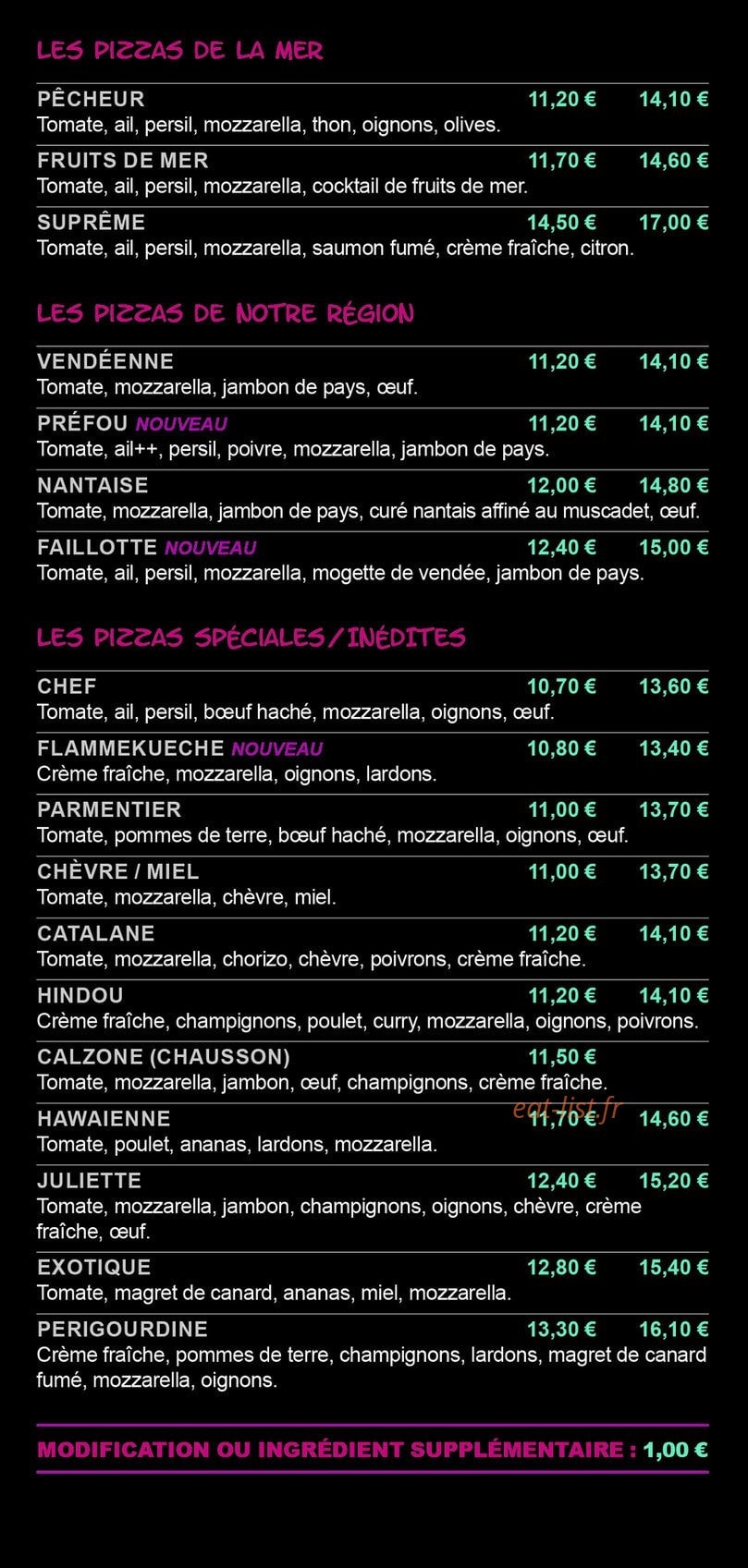 La Fringale — carte page 3
