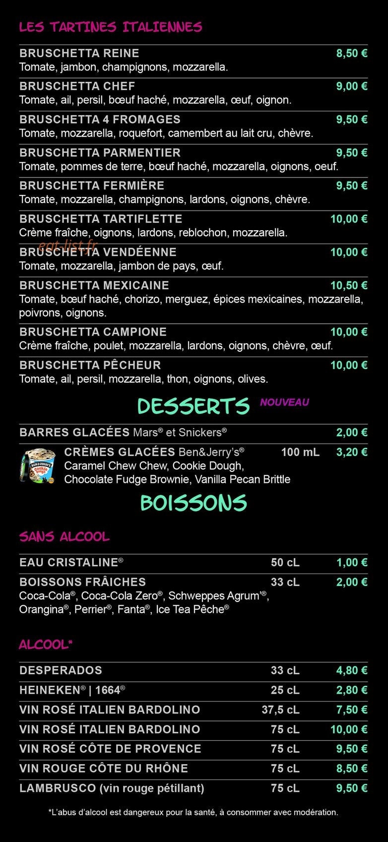 La Fringale — carte page 4
