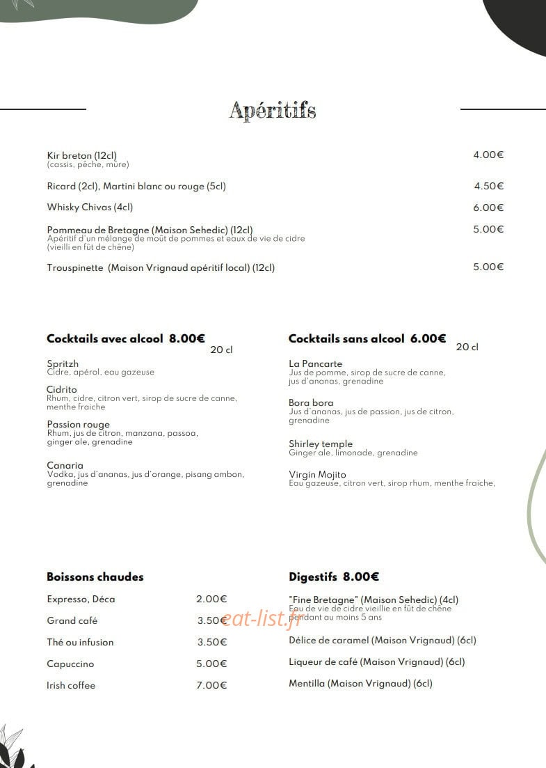 La Pancarte — carte page 5