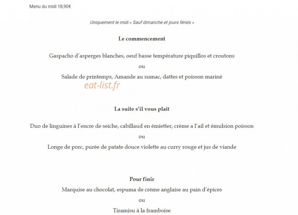 La Suite S'il Vous Plait — carte page 2
