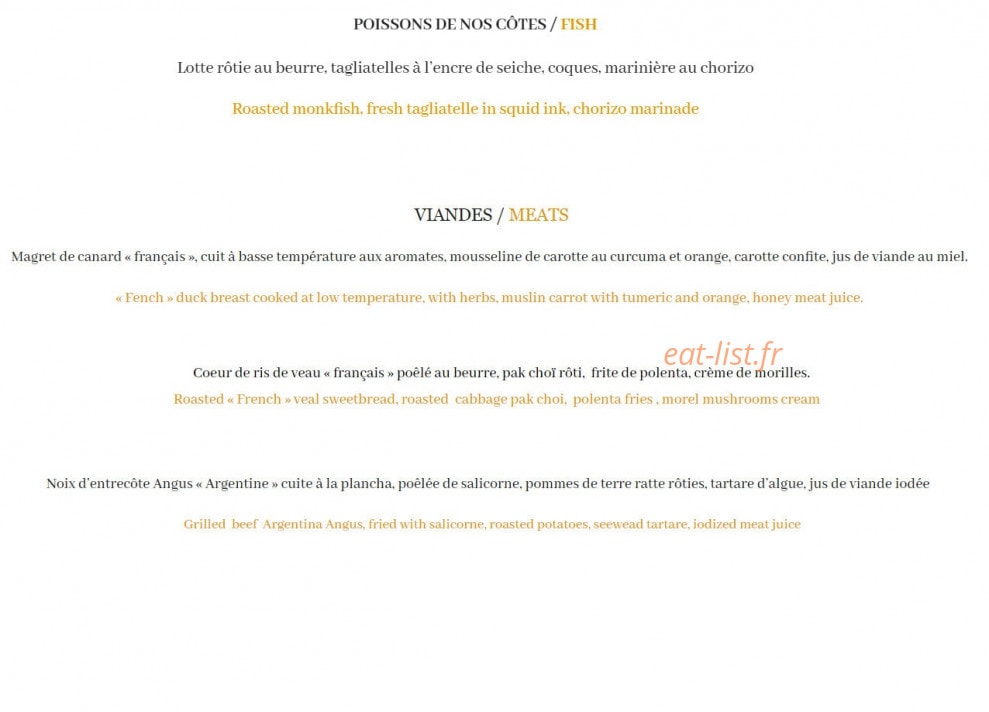 La Table de Villeneuve — carte page 3