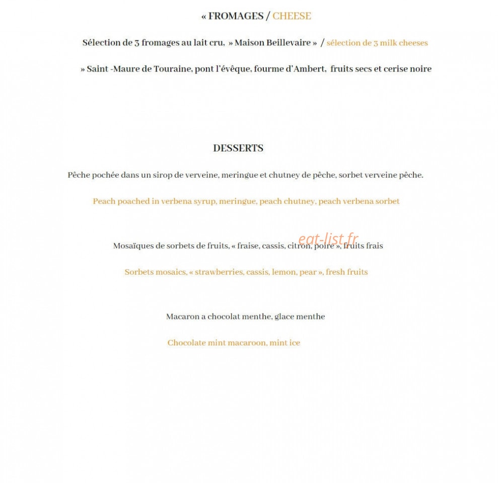 La Table de Villeneuve — carte page 4