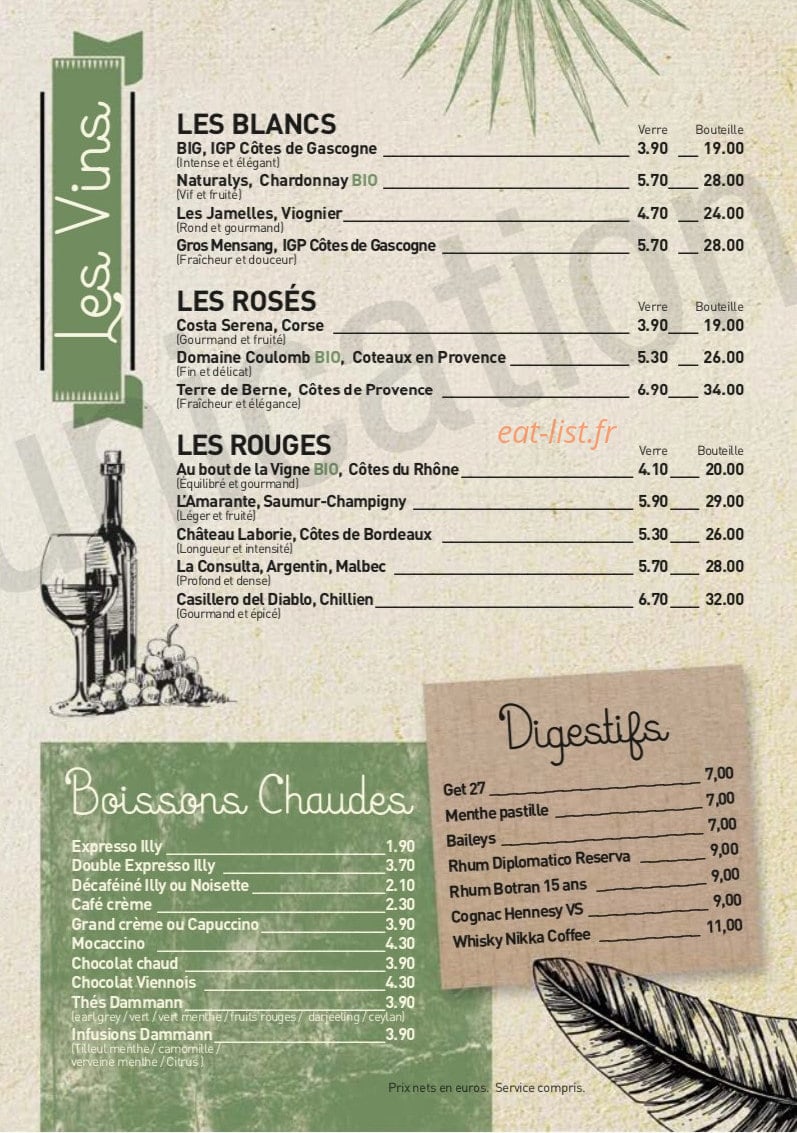 Le bistrot de Lila — carte page 4