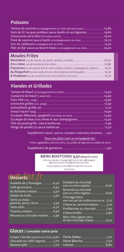 Le Pierrot — carte page 2