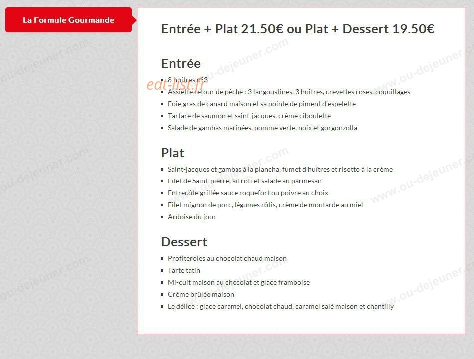Le Poisson Rouge — carte page 8