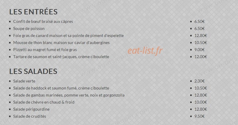 Le Poisson Rouge — carte page 5