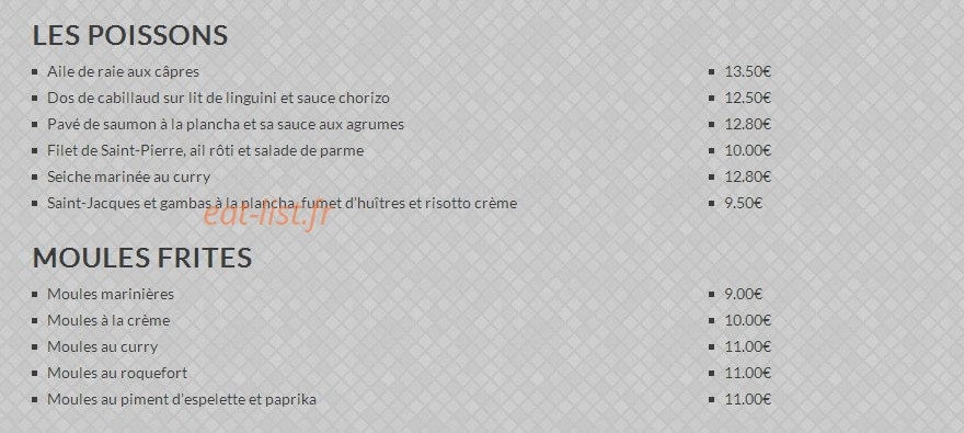 Le Poisson Rouge — carte page 7