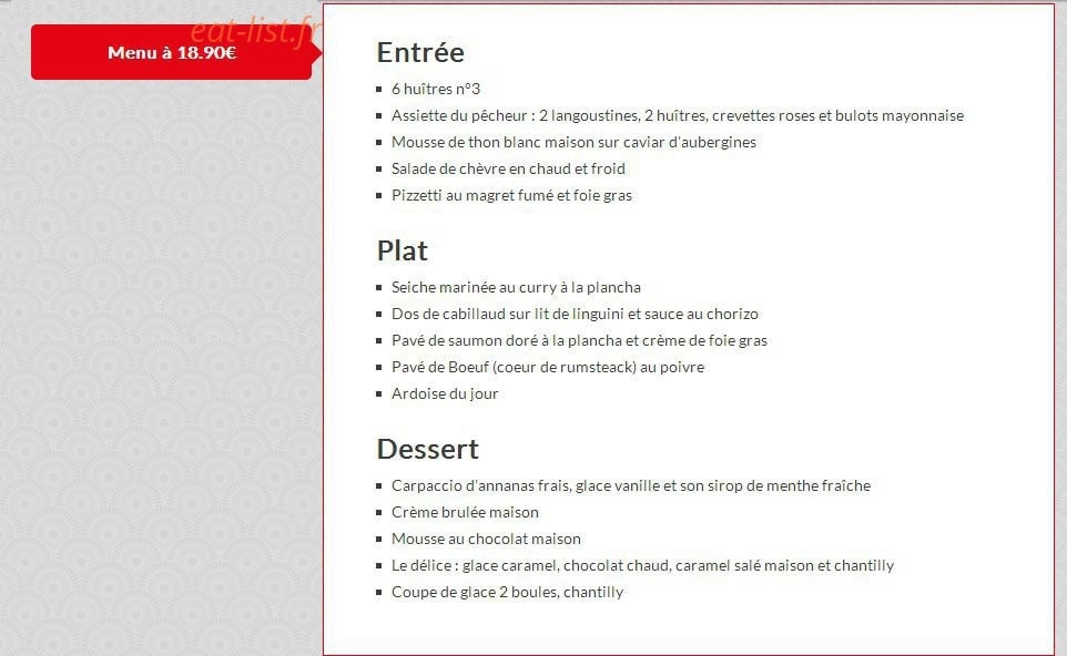 Le Poisson Rouge — carte page 2
