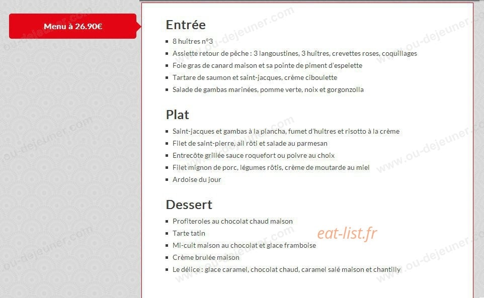 Le Poisson Rouge — carte page 3