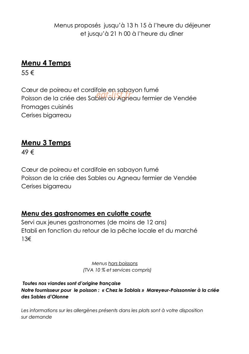 Le Quai des Saveurs — carte page 3