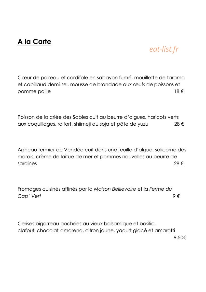 Le Quai des Saveurs — carte page 4