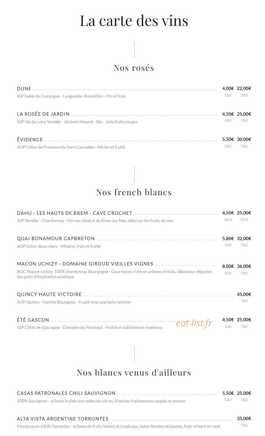 Les Woks d'Arthur — carte page 9